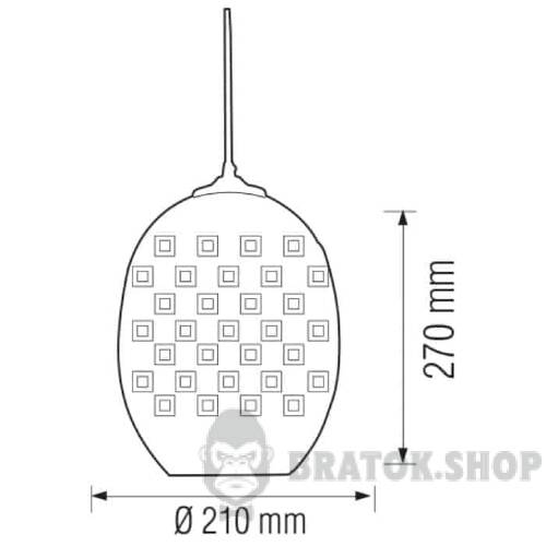 Светильник подвесной E27 3D овал Horoz Electric SPECTRUM 021-005-0002-010 в Сумах