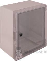 Корпус удароміцний з АБС-пластика e.plbox.300.350.165.tr, 300х350х165мм, IP65 з прозорими дверцятами