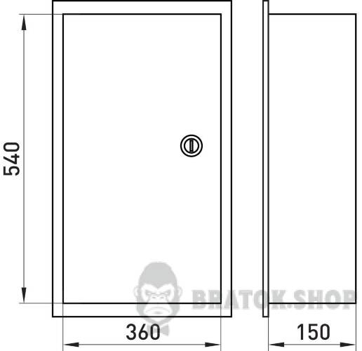 Корпус e.mbox.stand.w.f3.36.z металлический, под 3-ф. счетчик, 36 встраиваемый мод. с замком s0100030 в Киеве
