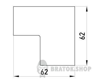 Внутренний угол e.trunking.blend.in.stand.100.40 для короба 100х40мм s4033010 в Киеве