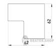 Внутренний угол e.trunking.blend.in.stand.100.40 для короба 100х40мм s4033010 в Киеве