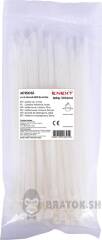 Кабельна стяжка e.ct.stand.400.8.white (100шт), біла