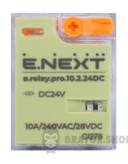 Реле проміжне e.relay.pro.10.2.24DC, 10А, 2 групи контактів, котушка 24В DC