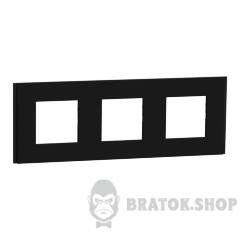 Рамка 3-постова Unica Deco Material, каучук
