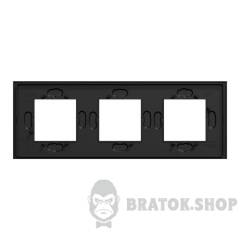 Рамка 3-постова Unica Deco Material, каучук