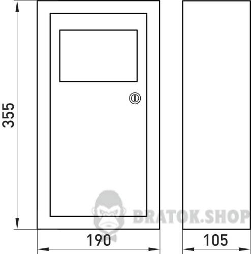 Корпус e.mbox.stand.n.f1.08.z.е металлический, под 1-ф. электронный счетчик, 8 мод. s0100049 в Киеве