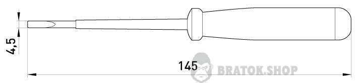 Індикатор e.tool.test03  155х4,5 прямий шліц АС100-500В t001103 у Києві