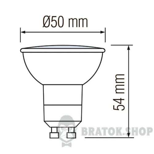 Лампа светодиодная LED GU10 MR16 6W 6400K Horoz Electric VISION (001-022-0006-040)