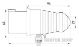 Вилка силовая переносная 16A/5 380V 3P+N+PE (015) E.NEXT e.plug.pro.5.16 p011007 красный