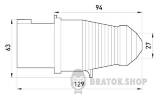 Вилка силова переносна 16A/5 380V 3P+N+PE (015) E.NEXT e.plug.pro.5.16 p011007 червоний p011007