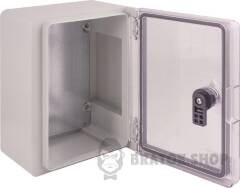 Корпус удароміцний з АБС-пластика e.plbox.180.240.130.tr, 180х240х130мм, IP65 з прозорими дверцятами