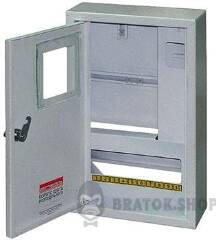 Корпус e.mbox.stand.n.f1.10.z металлический, под 1-ф. счетчик, 10 мод., навесной, с замком