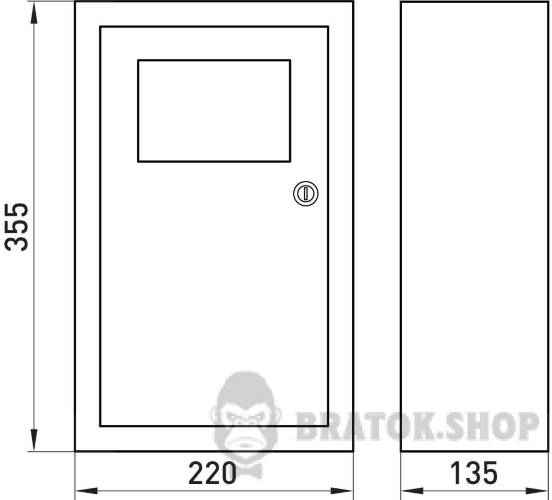 Корпус e.mbox.stand.n.f1.10.z металлический, под 1-ф. счетчик, 10 мод., навесной, с замком s0100015 в Киеве
