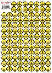 Самоклеящаяся наклейка "Заземление" e.sticker.grounding.30 (30х30х30мм) 90 шт/лист