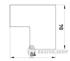 Внутрішній кут e.trunking.blend.in.stand.100.60 для короба 100х60мм