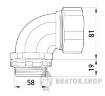 Ввід кутовий e.met.angle.stand.sldx.50 для металорукава 50мм(2") s046007 у Києві