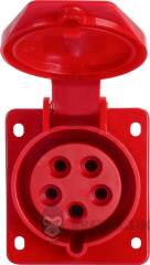 Силова розетка, що вбудовується e.socket.pro.5.16.wall, 5п., 380В, 16А (415)