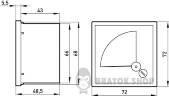 Амперметр щитовий e.meter72.a100.dir АС 100A пряме вмикання 72х72мм s066002 у Києві