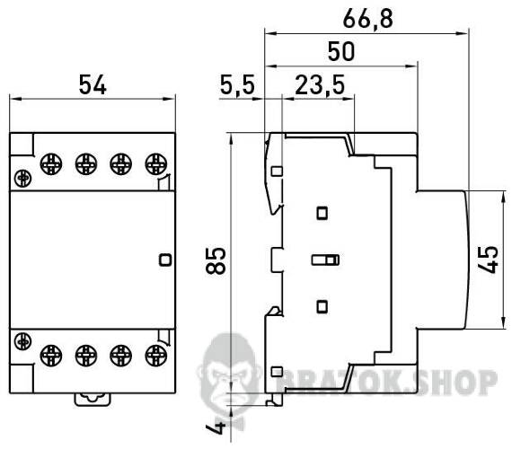 Модульний контактор e.mc.pro.4.40.2NO+2NC, 4р, 40А, 2NO+2NC, 220В у Сумах