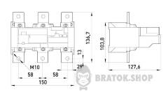 Теплове реле e.industrial.ukh.630.380.630, номін. струм 630А, діап. регул. 380-630 А