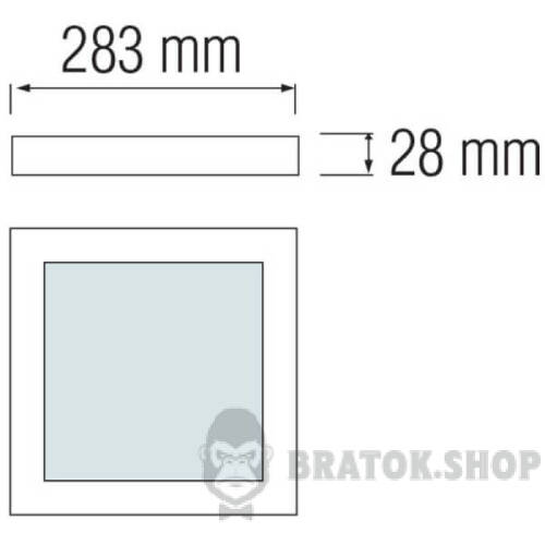 Светильник накладной светодиодный 28W 6000K квадрат Horoz Electric ARINA-28 016-026-0028-010 в Сумах