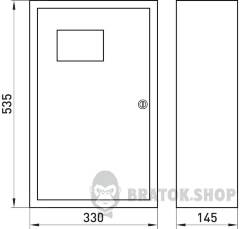 Корпус e.mbox.stand.n.f3.36.z металлический, под 3-ф. счетчик, 36 мод., навесной, с замком