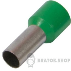 Ізольований наконечник втулковий e.terminal.stand.е7508.green 0,75 кв.мм, штир 8мм, 100шт
