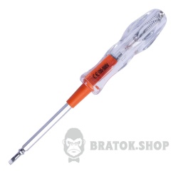 Індикатор-викрутка e.tool.test07 190х4,5хph1 прямий+хрестовий АС100-500В