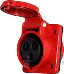 Силова розетка, що вбудовується e.socket.pro.4.16.wall, 4п., 380В, 16А (414)