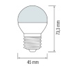 Светодиодная лампа E27 1Вт G45 Horoz Electric RAINBOW желтая в Сумах
