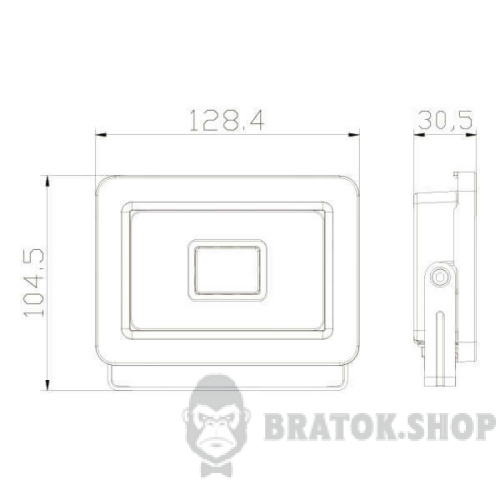 Прожектор светодиодный LED 20W 6400K IP65 Horoz Electric ASLAN (068-010-0020-010) в Сумах