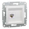 Розетка компьютерная RJ45 UTP 5E одинарная Schneider Electric Asfora белый EPH4370121