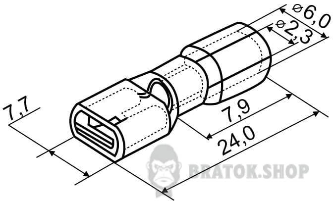 Наконечник коннектор мама с изоляцией 2.5 мм АСКО-Укрем FDFD 2-250 A0060150004 в Сумах