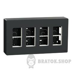 Блок unica system+ відкрита вставка 4х2 антрацит
