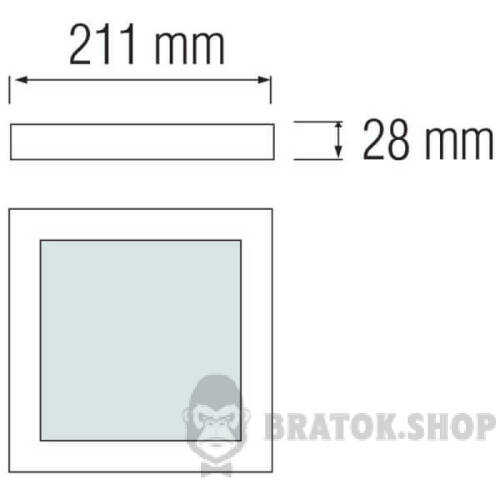 Светильник накладной светодиодный 18W 6000K квадрат Horoz Electric ARINA-18 016-026-0018-010 в Сумах
