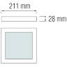 Светильник накладной светодиодный 18W 6000K квадрат Horoz Electric ARINA-18 016-026-0018-010 в Сумах
