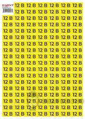 Самоклеящаяся наклейка "12В" e.sticker.voltage.12.1 (40х20мм) 102 шт/лист