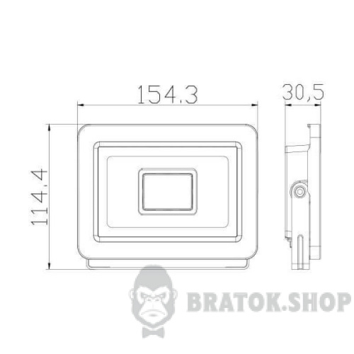 Прожектор світлодіодний LED 30W 6400K IP65 Horoz Electric ASLAN (068-010-0030-010)