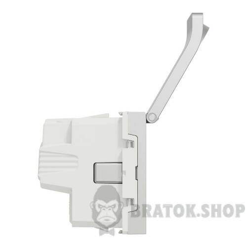 Розетка з з/к, зі шторками, з кришкою, 16А, гвинтові зажими, алюміній NU303730TA в Киеве