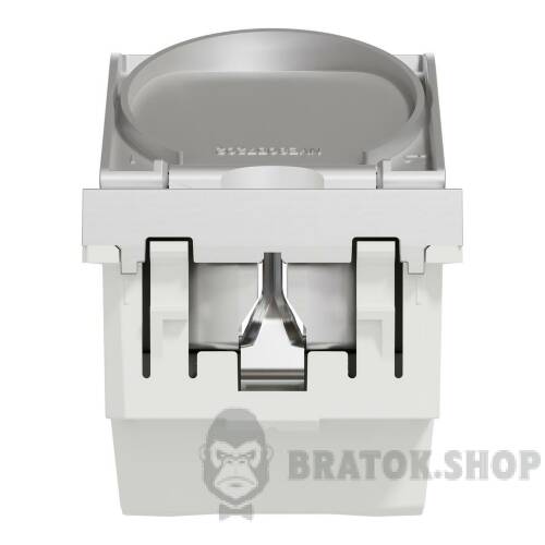 Розетка з з/к, зі шторками, з кришкою, 16А, гвинтові зажими, алюміній NU303730TA в Киеве
