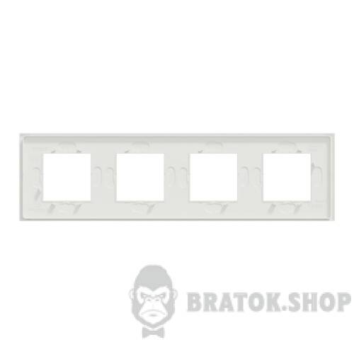 Рамка 4-постова Unica Deco Material, матовий білий NU600879 в Киеве