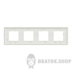 Рамка 4-постова Unica Deco Material, матовий білий