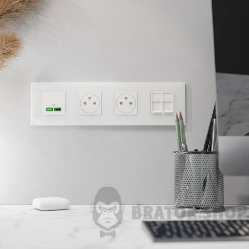 Рамка 4-постова Unica Deco Material, матовий білий NU600879 в Киеве