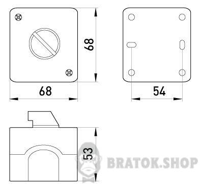 Кнопковий пост e.cs.stand.xal.d.134, секторний перемикач 0-1 s006019 у Києві