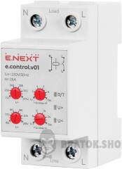 Реле контролю напруги однофазне e.control.v01, 25А