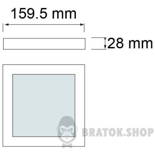 Светильник накладной светодиодный 12W 6000K квадрат Horoz Electric ARINA-12 016-026-0012-010 в Сумах