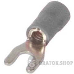 Ізольований наконечник вилковий e.terminal.stand.sv.5,5.8.grey 4-6 кв.мм, сірий, 100шт