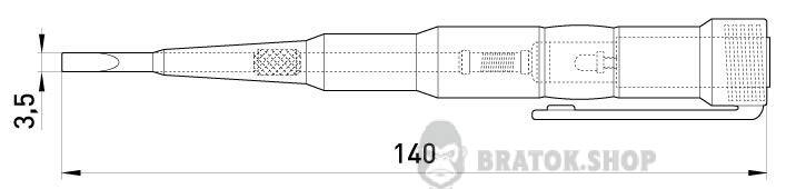 Індикатор-тестер e.tool.test08  140х3,5 прямий шліц АС/DC70-250В t001108 у Києві