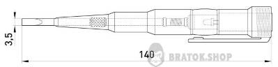 Індикатор-тестер e.tool.test08  140х3,5 прямий шліц АС/DC70-250В t001108 у Києві