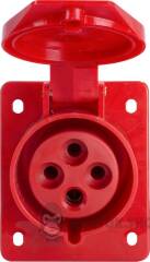Силова розетка, що вбудовується e.socket.pro.4.32.wall, 4п., 380В, 32А (424)